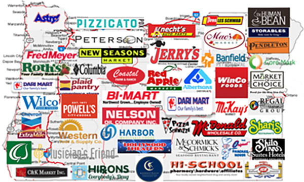 Oregon retail map